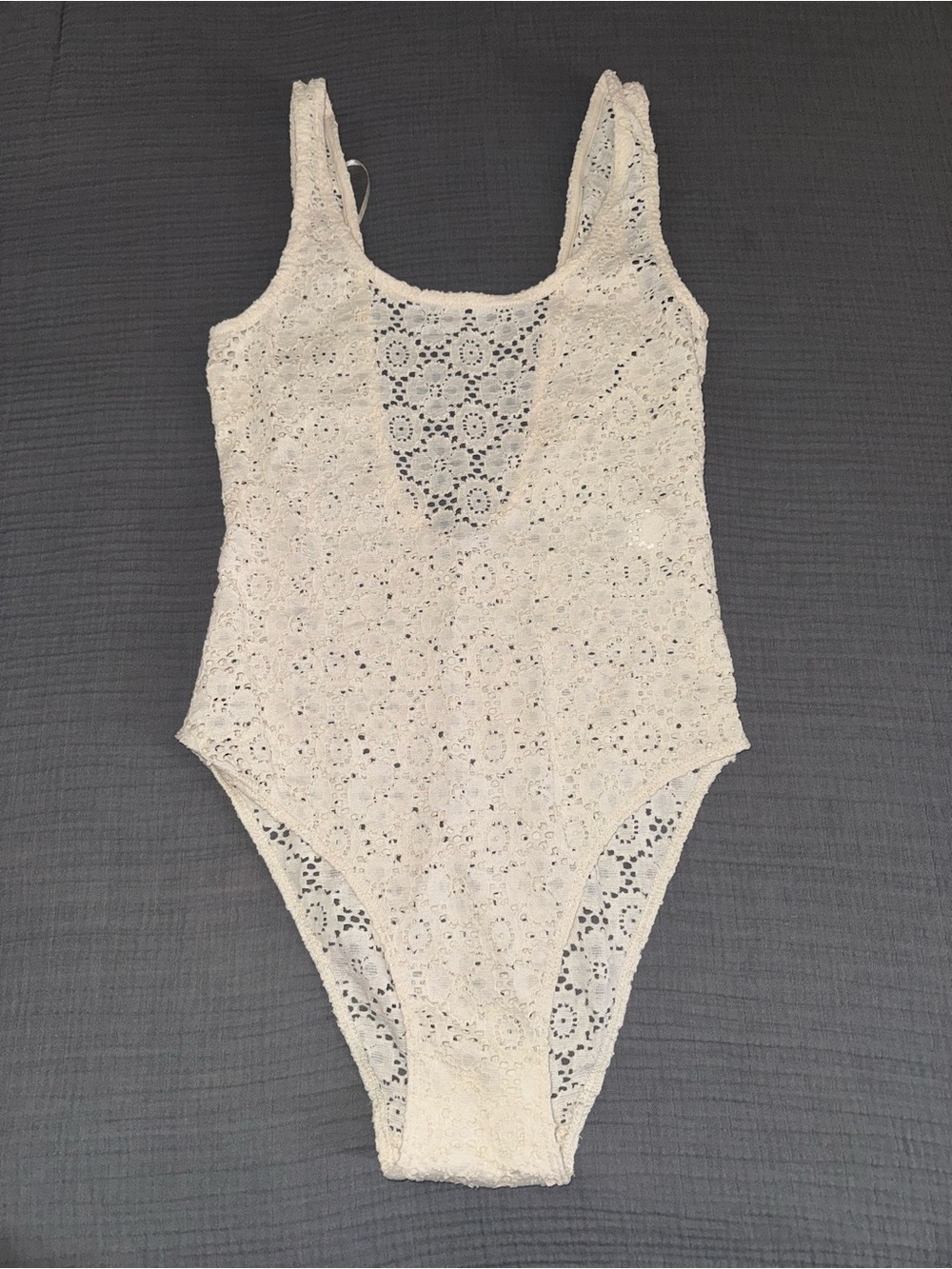 Zara Cream Lace One-Piece Bodysuit